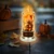 Decorațiune lumânare LED Halloween - liliac - LED portocaliu - 3 x LR1130 - 5 x 5 x 10 cm