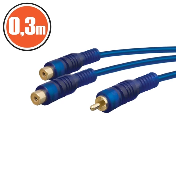 Cablu RCA fisa 1 x RCA - soclu 2 x RCA0,3 m