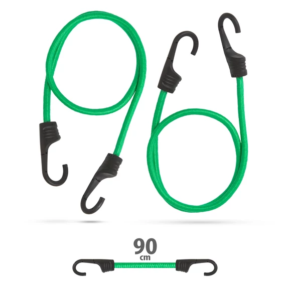 Set de cordeline de fixare profesionale - verde - 90 cm x 8 mm - 2 bucăți / pachet