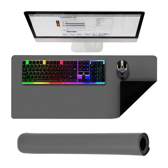 Mousepad pentru Mouse și Tastatură - 90 x 45 x 0,2 cm - Gri