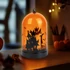 Imagine 1/2 - Decor LED Halloween - portocaliu - 3 x AAA - 8 x 12,5 cm