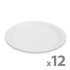 Imagine 1/2 - Set farfurii hârtie - alb - 23 cm - 12 buc / pachet