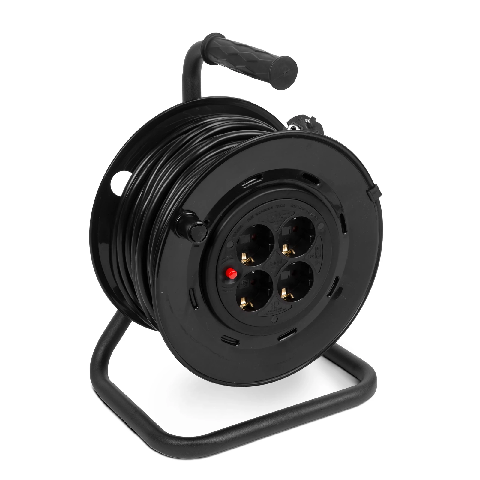 Tambur cablu cu suport metalic - 4x - 3x1,5 mm² - 25 m